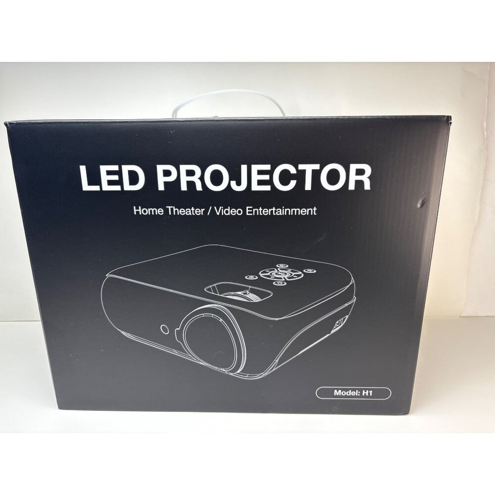 LED Projector H1 Home Theater Video Entertainment HDMI USB 110-240V Model H1 Rem